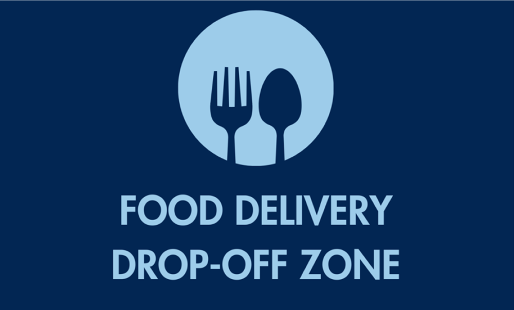 Food Delivery Drop-Off Zone Logo